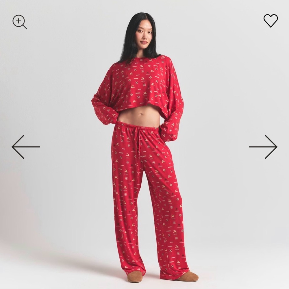 MS Sleep Cropped Long Sleeve and Pant Set - Size M - New in Package